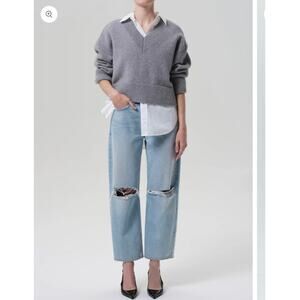 NWT Citizens of Humanity Miro Relaxed Jean in Damaris Wash Sz 32 Barrel Ankle